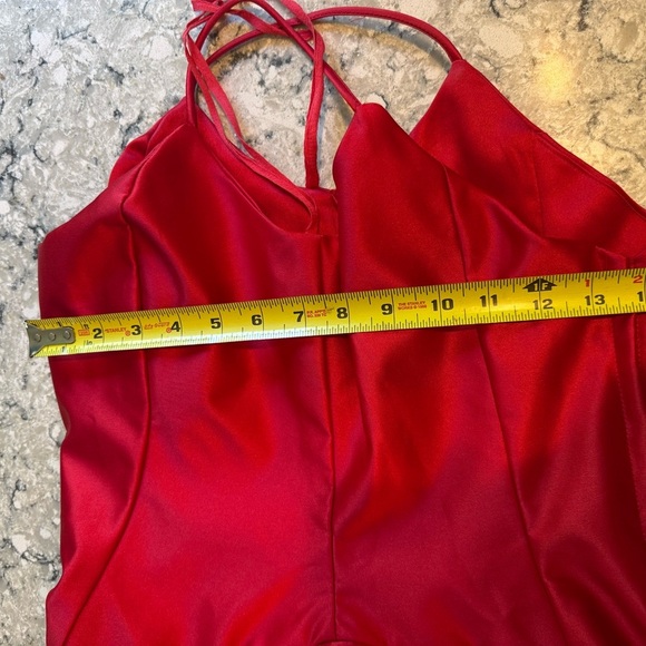 Loralie Original Vintage Elegant Red Dress 5 or 6 Prom Straps - Picture 7 of 11
